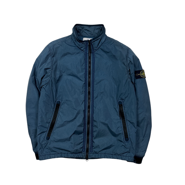 Stone Island Blue Garment Dyed Crinkle Reps Jacket - Large