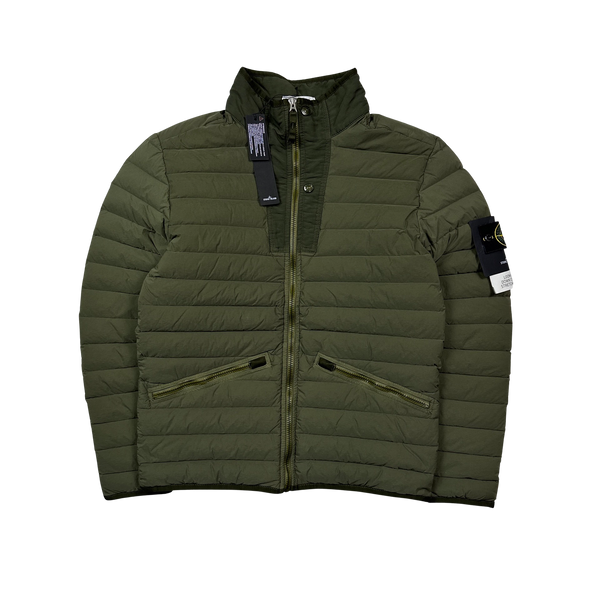 Stone Island 2019 Green Down Filled Loom Woven Puffer Jacket - Medium