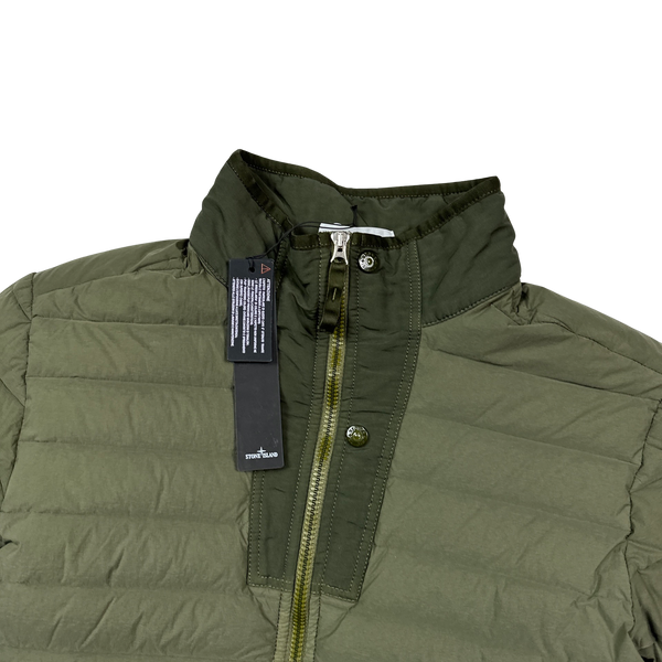 Stone Island 2019 Green Down Filled Loom Woven Puffer Jacket - Medium