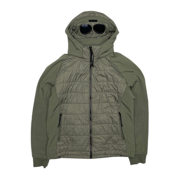 CP Company Khaki Padded Soft Shell Goggle Jacket