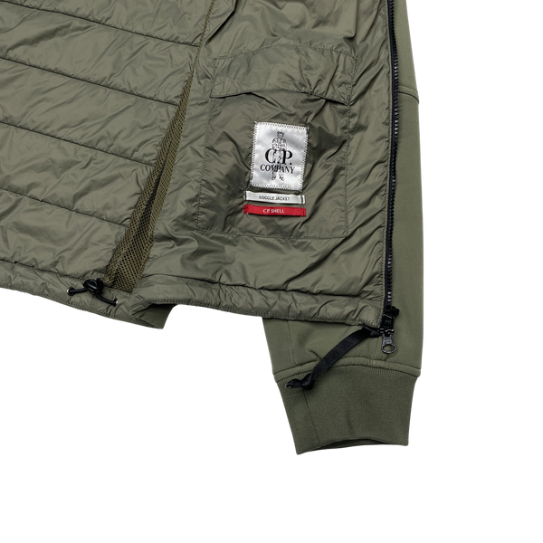 CP Company Khaki Padded Soft Shell Goggle Jacket