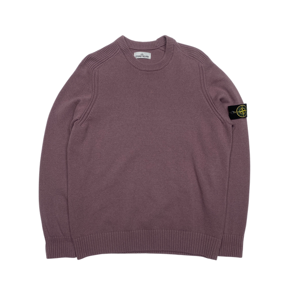 Stone Island Pink Knitted Crewneck Jumper