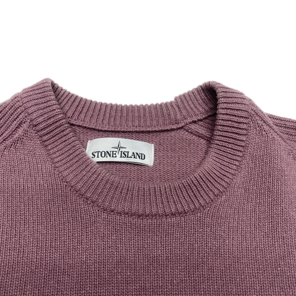 Stone Island Pink Knitted Crewneck Jumper