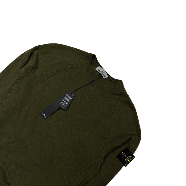 Stone Island 2021 Khaki Crewneck Sweatshirt