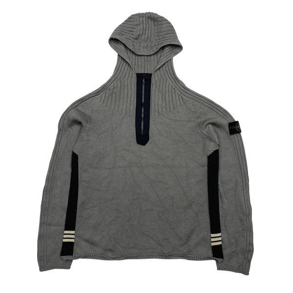 Stone Island Grey 2002 Vintage Pullover Hoodie
