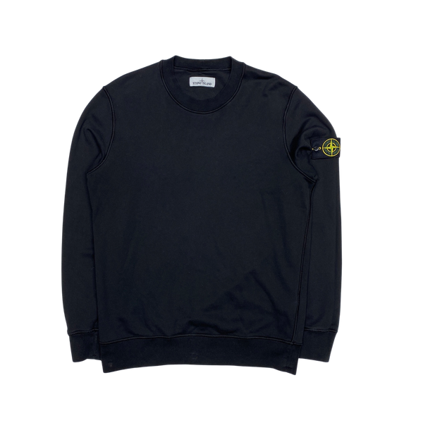 Stone Island 2020 Black Cotton Crewneck Sweatshirt