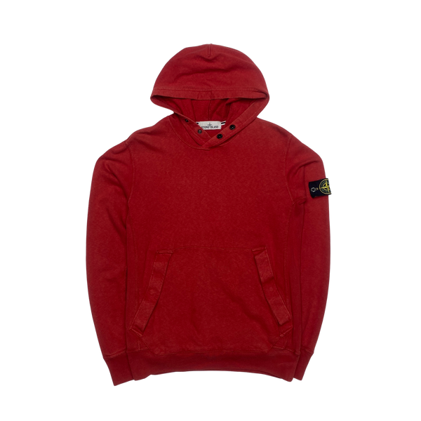 Stone Island 2014 Red Cotton Pullover Hoodie