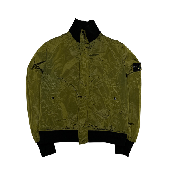 Stone Island Cast Leather Nylon Metal Reversible Jacket