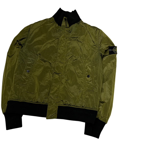 Stone Island Cast Leather Nylon Metal Reversible Jacket