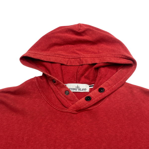 Stone Island 2014 Red Cotton Pullover Hoodie