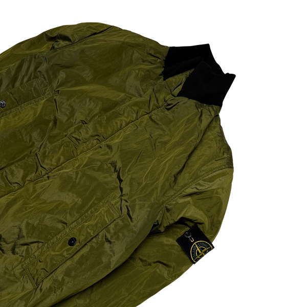 Stone Island Cast Leather Nylon Metal Reversible Jacket
