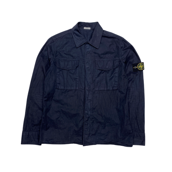 Stone Island 2008 Nylon Blend Navy Overshirt