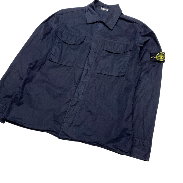 Stone Island 2008 Nylon Blend Navy Overshirt