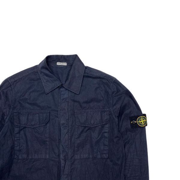 Stone Island 2008 Nylon Blend Navy Overshirt