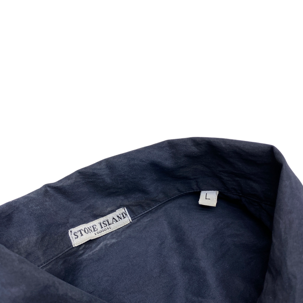 Stone Island 2008 Nylon Blend Navy Overshirt