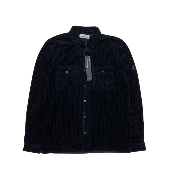 Stone Island AW2021 Black Corduroy Overshirt