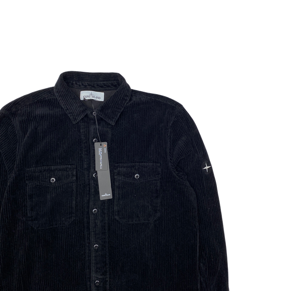Stone Island AW2021 Black Corduroy Overshirt
