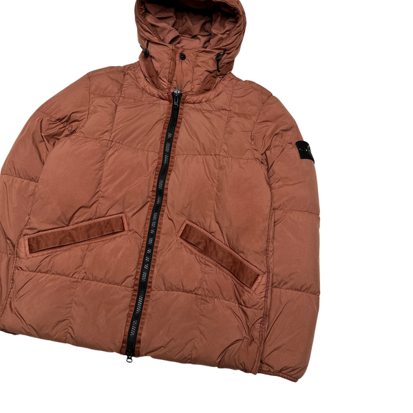Stone Island Rust Down Garment Dyed Crinkle Reps Puffer Jacket