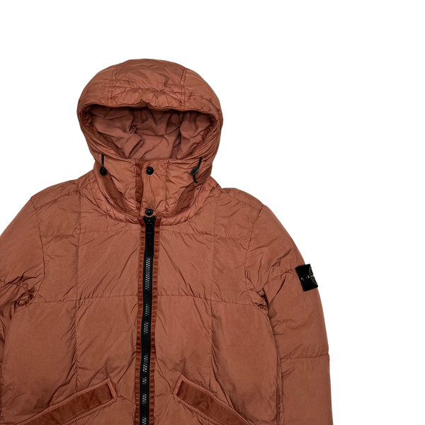 Stone Island Rust Down Garment Dyed Crinkle Reps Puffer Jacket