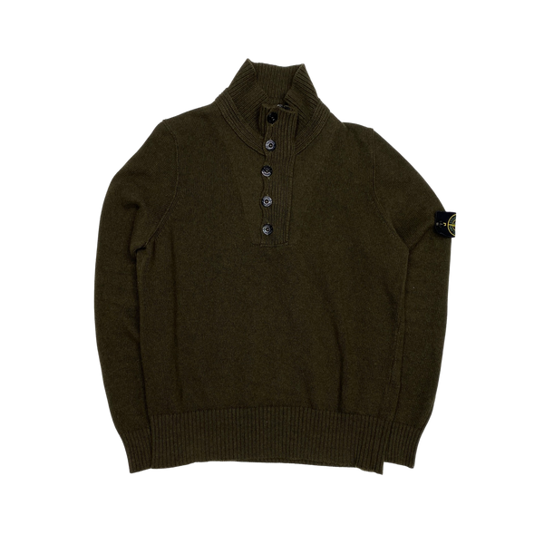 Stone Island 2009 Khaki Wool Pullover Knit