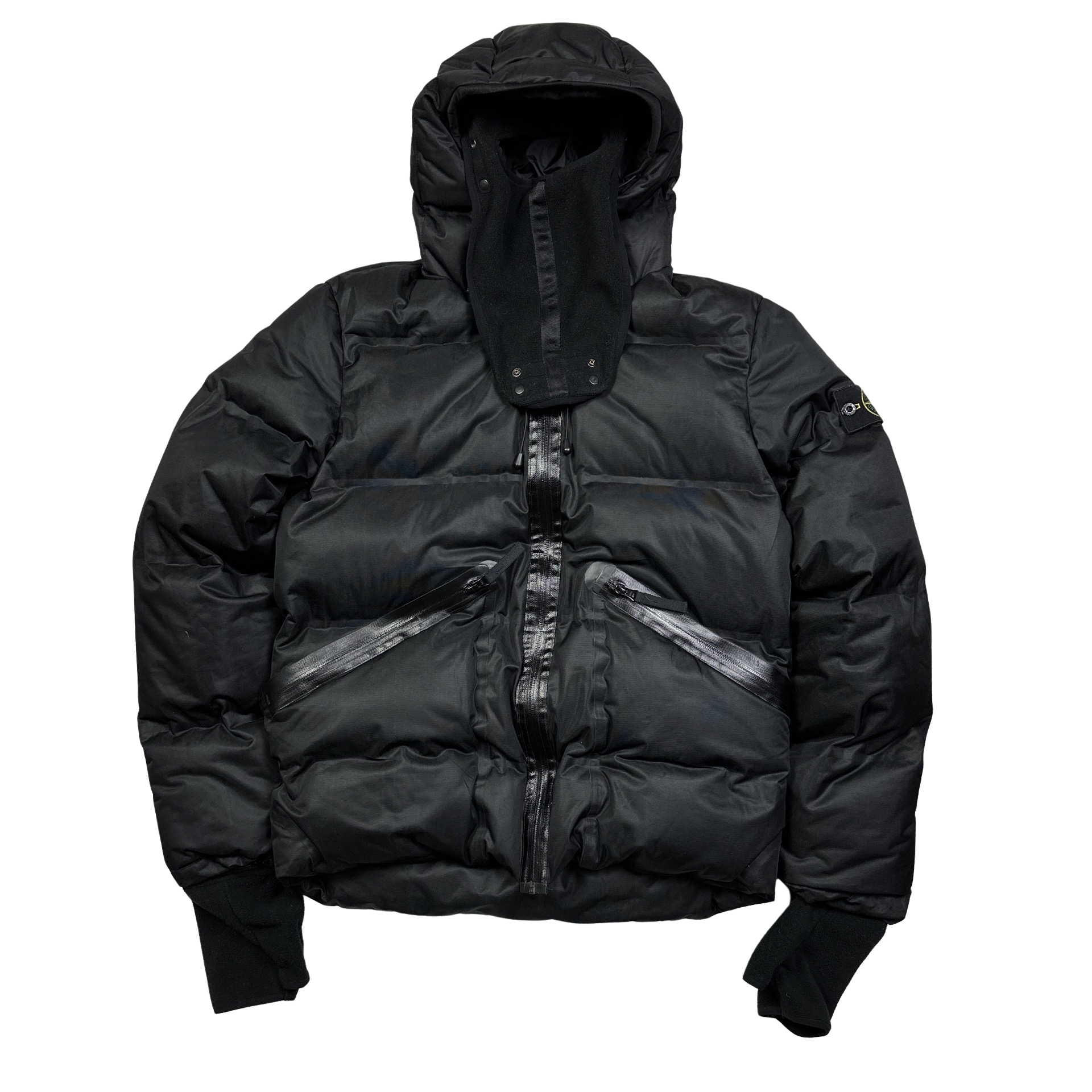 Stone island puffer jacket black sales