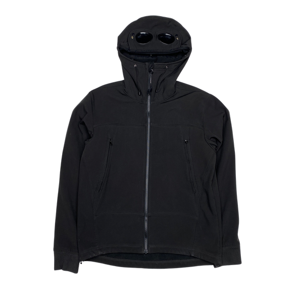 CP Company Black Fleece Lined Soft Shell Goggle Jacket