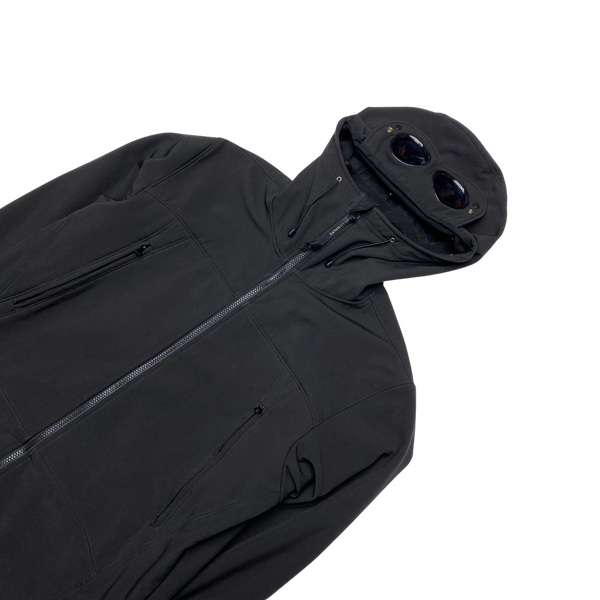 CP Company Black Fleece Lined Soft Shell Goggle Jacket