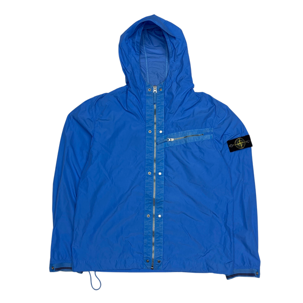 Stone Island 2009 Light Blue Spalmutura Hooded Jacket