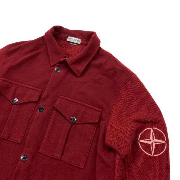 Stone Island Vintage 2001 Embroidered Thick Wool Overshirt