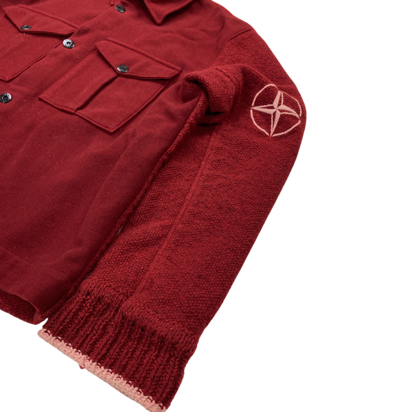 Stone Island Vintage 2001 Embroidered Thick Wool Overshirt