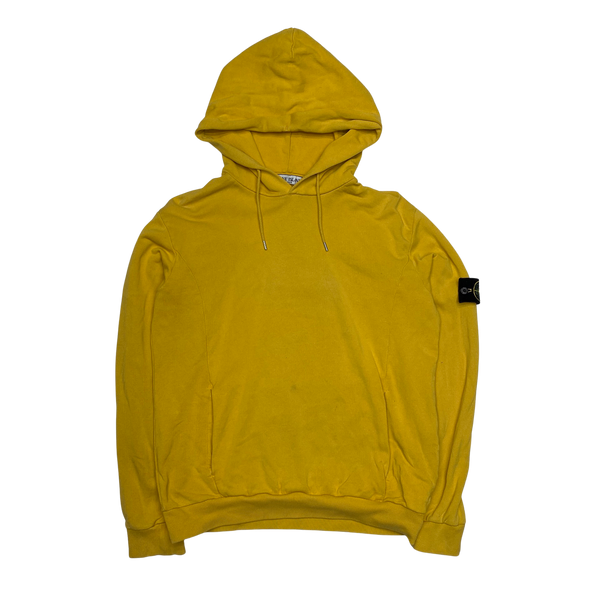 Stone Island Yellow Cotton Hoodie