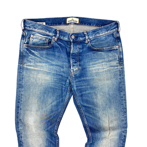 Stone Island Light Blue Slim Fit Denim Jeans