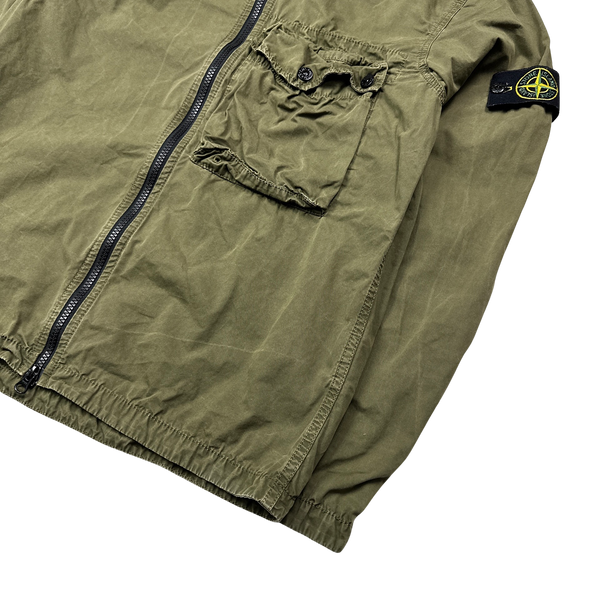 Stone Island 2021 Khaki Cotton Overshirt - Medium