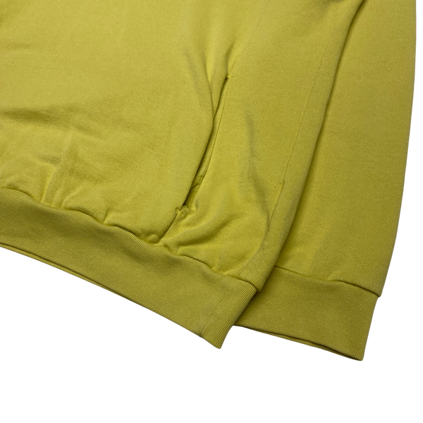 Stone Island 2010 Yellow Spellout Cotton Hoodie