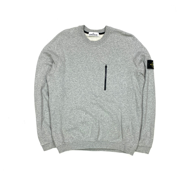 Stone Island Grey Marl Crewneck Sweatshirt