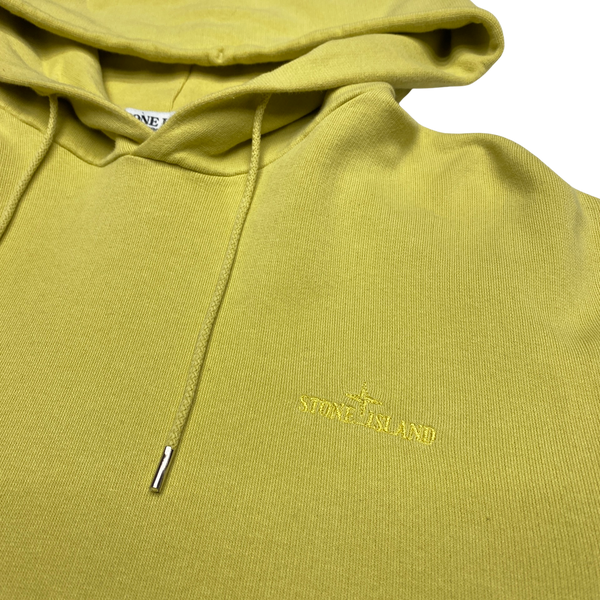 Stone Island 2010 Yellow Spellout Cotton Hoodie