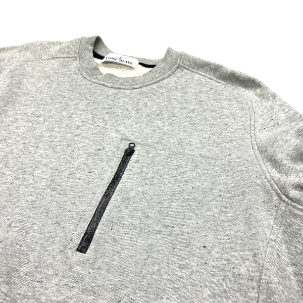 Stone Island Grey Marl Crewneck Sweatshirt Mat s Island