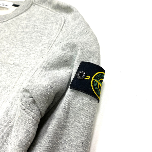 Stone island online grey marl sweatshirt