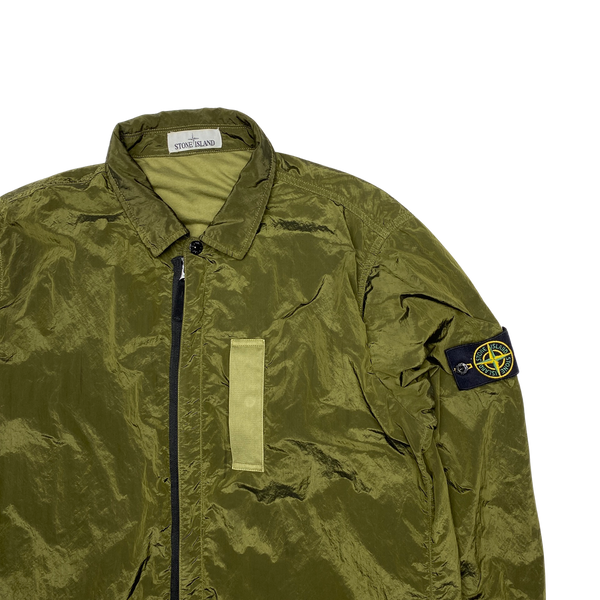 Stone Island Khaki Green Nylon Metal Overshirt