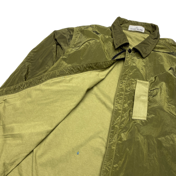 Stone Island Khaki Green Nylon Metal Overshirt