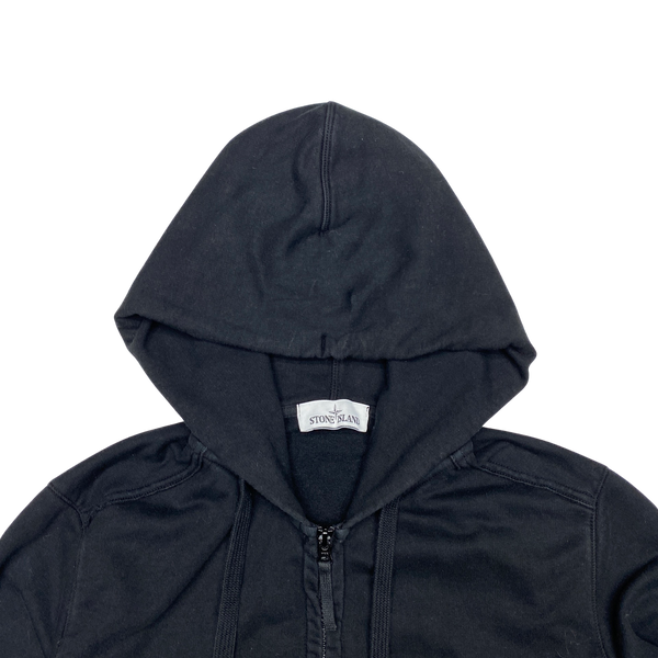 Stone Island 2018 Black Zipped Cotton Hoodie