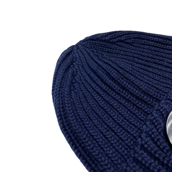 CP Company Navy Thick Wool Goggle Beanie