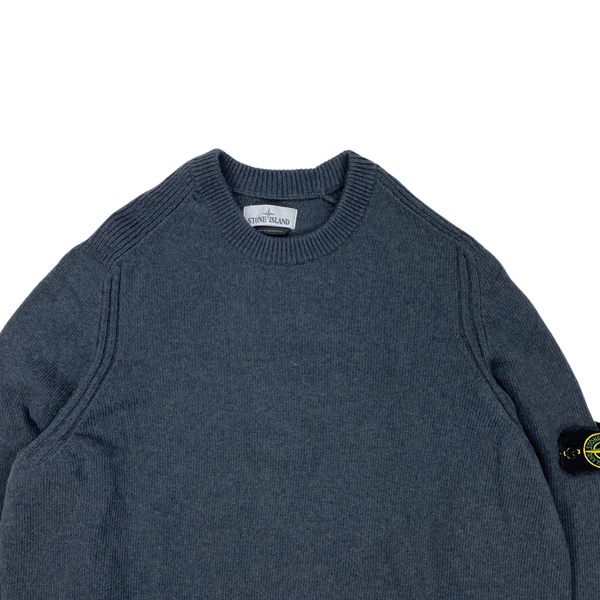 Stone Island Grey Wool Crewneck Jumper