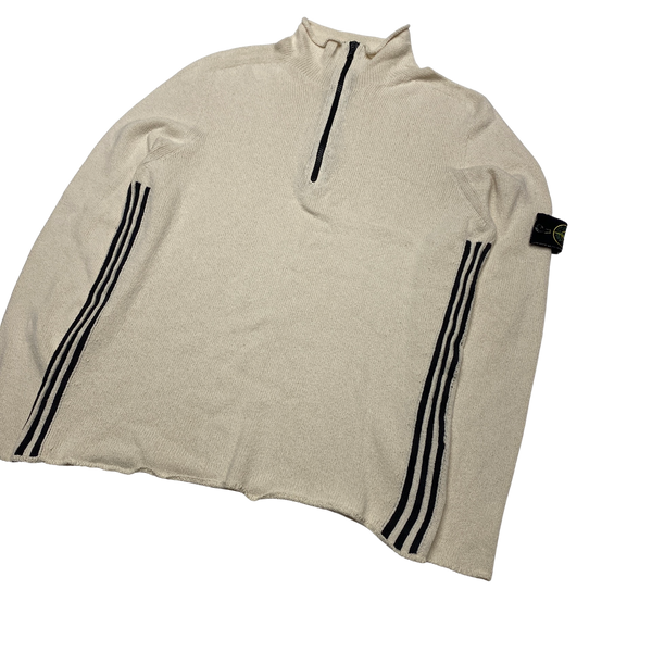 Stone Island Vintage Beige Knitted High Neck Jumper