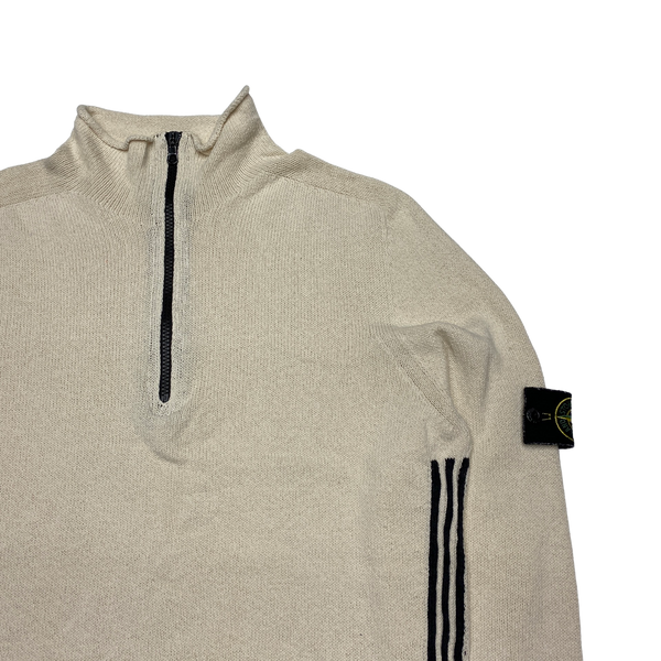 Stone Island Vintage Beige Knitted High Neck Jumper