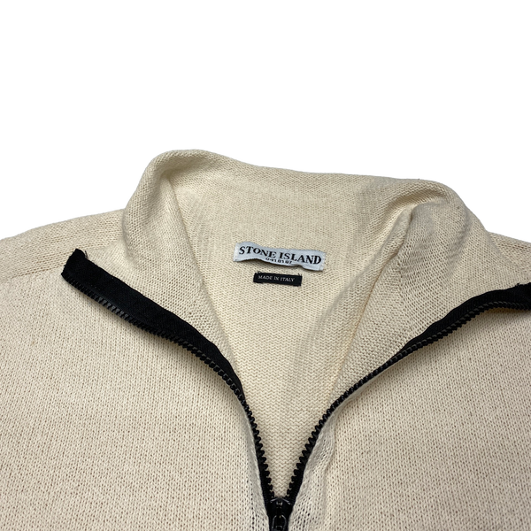 Stone Island Vintage Beige Knitted High Neck Jumper