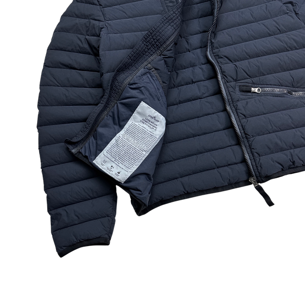 Stone Island 2019 Navy Loom Woven Down Puffer Jacket - Small