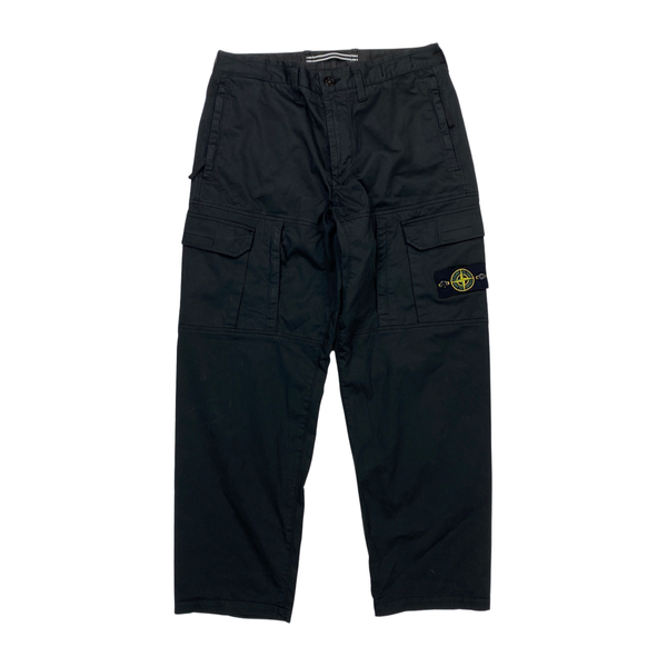 Stone Island Black New Season Cargo Trousers