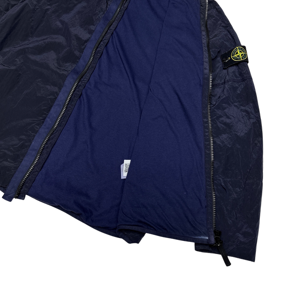 Stone Island Navy Shimmer Nylon Metal Overshirt