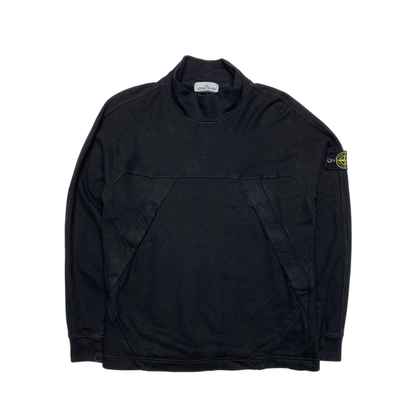 Stone Island 2019 Black Thick Cotton Smock Jumper